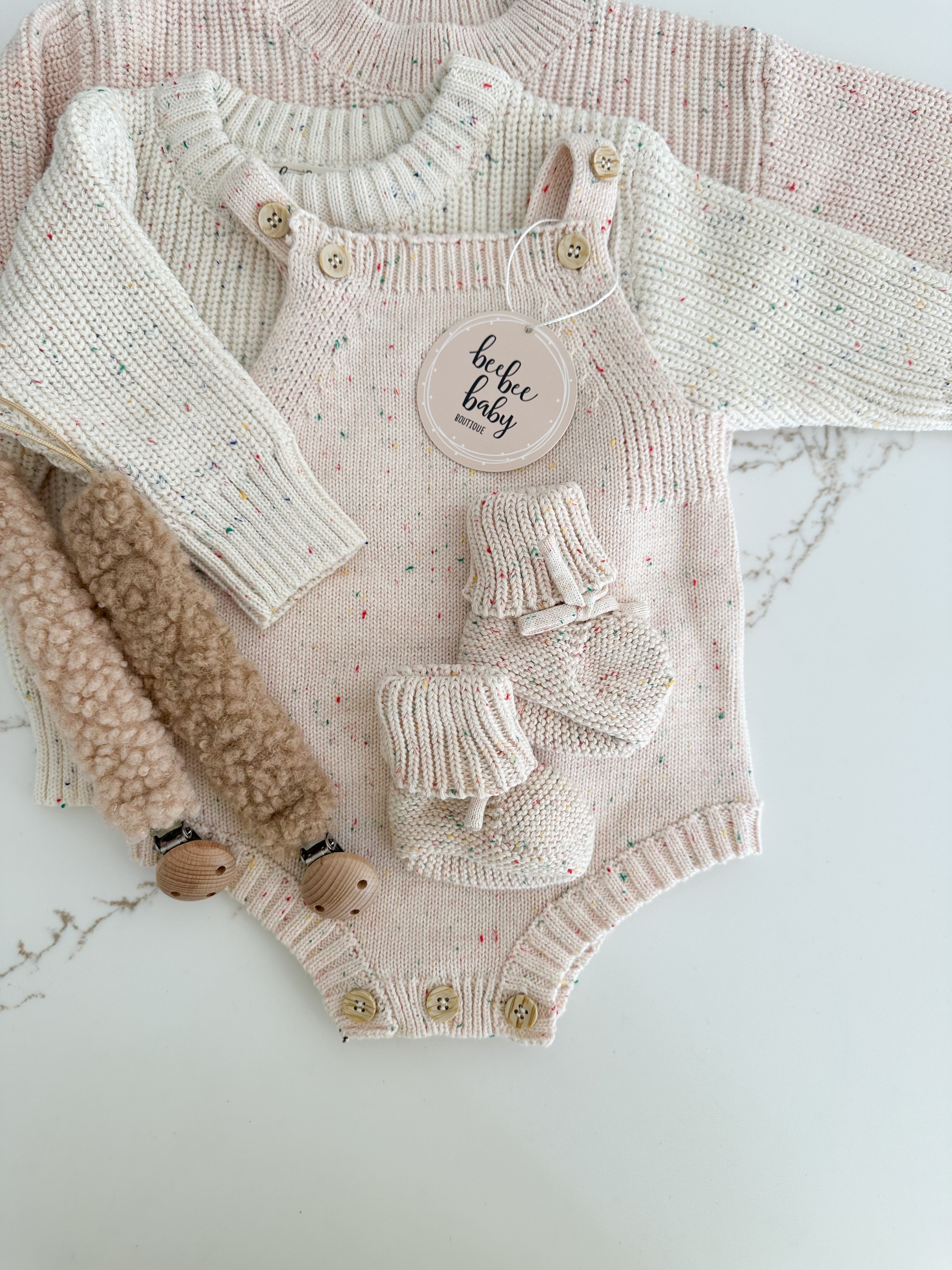 Sprinkled Knit Sweater - Cream